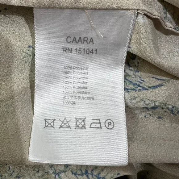 Caara Yellow Floral Tie-Waist Midi Dress Medium Spring Picnic Chic Cottagecore M - Picture 5 of 14